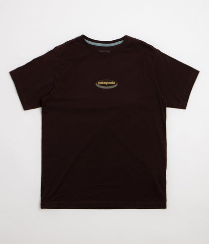Patagonia 95 Oval Logo T-Shirt - Den Brown: Heliotropic