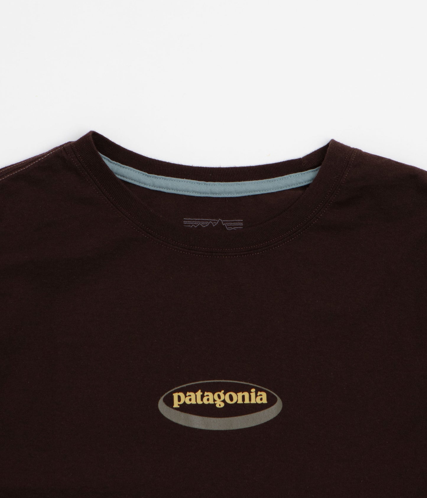 Patagonia 95 Oval Logo T-Shirt - Den Brown: Heliotropic