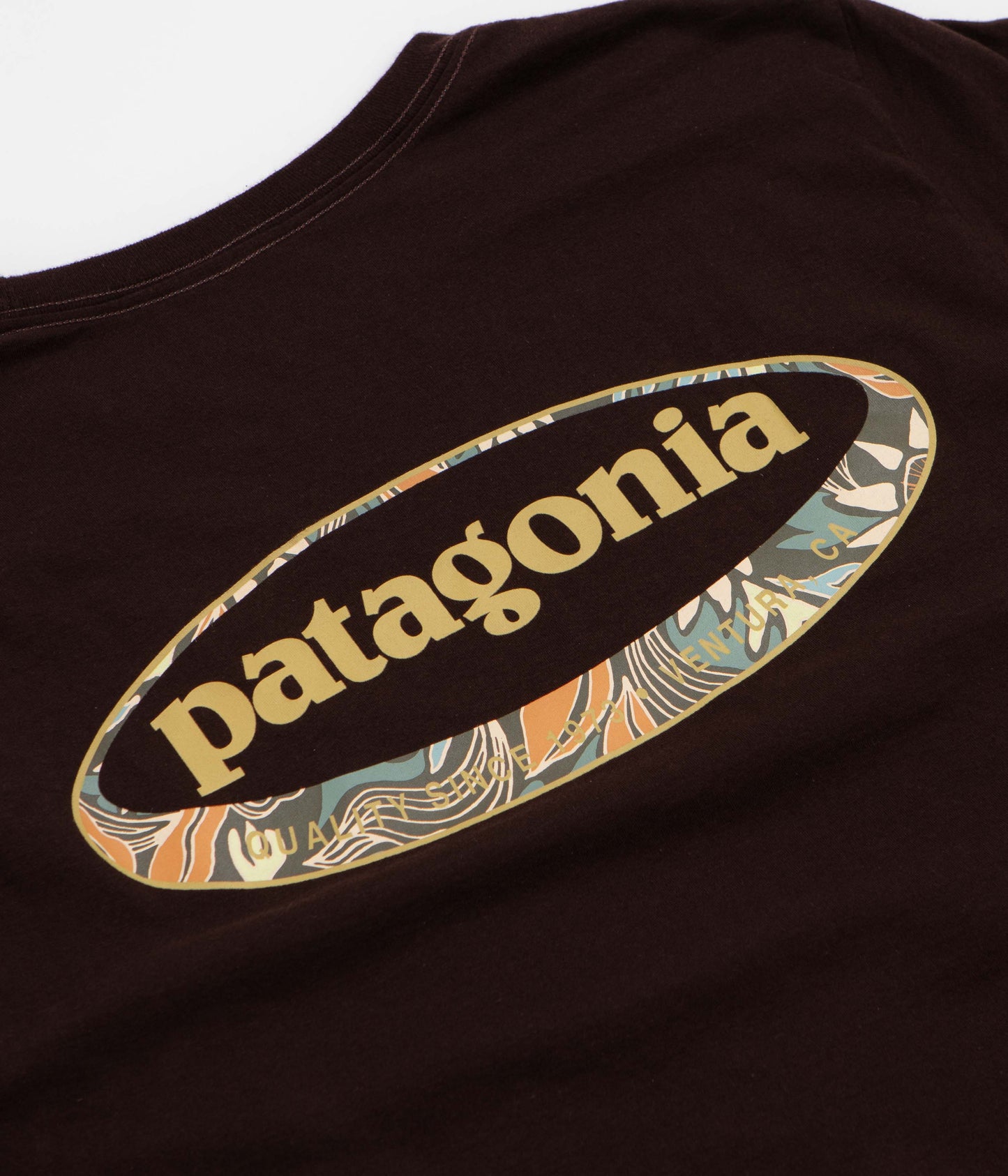 Patagonia 95 Oval Logo T-Shirt - Den Brown: Heliotropic