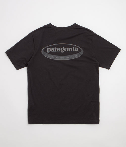Patagonia 95 Oval Logo T-Shirt - Ink Black