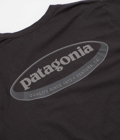 Patagonia 95 Oval Logo T-Shirt - Ink Black