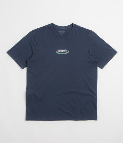 Patagonia 95 Oval Logo T-Shirt - New Navy: Kaleido