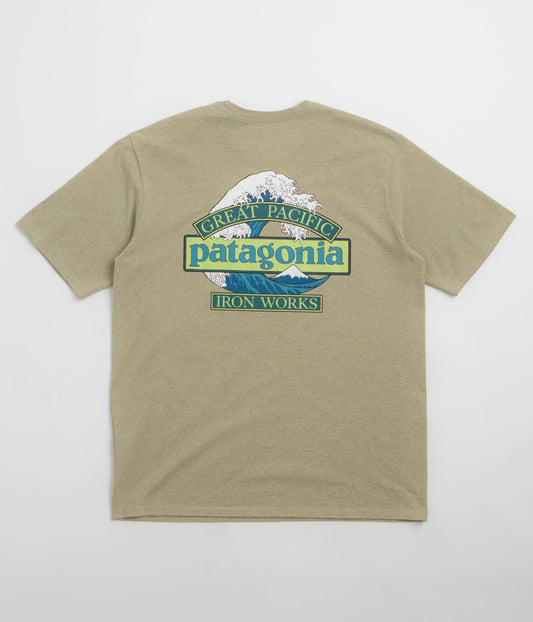 Patagonia Great Waves Responsibili-Tee T-Shirt - Gumtree Green