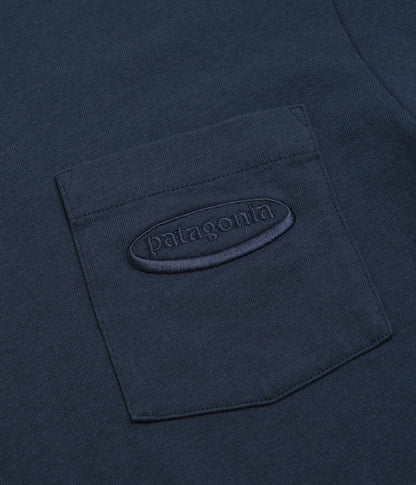 Patagonia MW 95 Oval Logo Pocket T-Shirt - New Navy