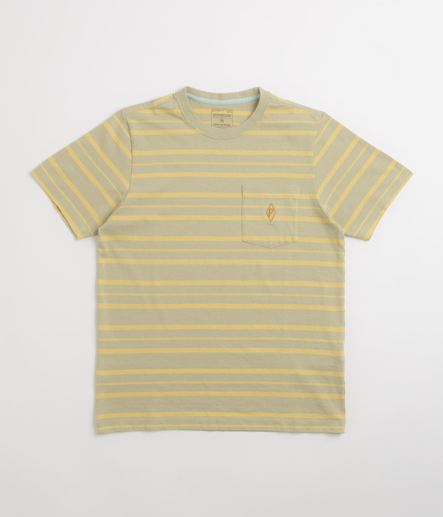 Patagonia MW Water People Mark Pocket T-Shirt - Steep Face: Weathered Stone