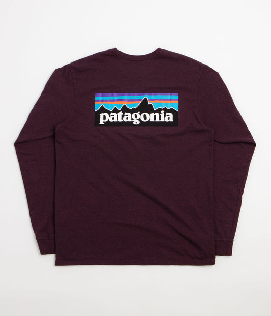 Patagonia P-6 Logo Responsibili-Tee Long Sleeve T-Shirt - Berry Fig