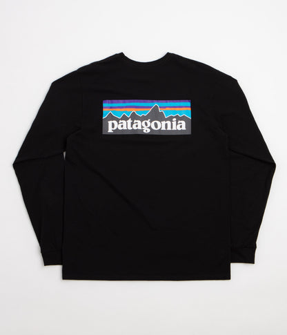 Patagonia P-6 Logo Responsibili-Tee Long Sleeve T-Shirt - Black