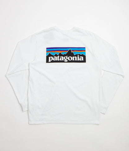 Patagonia P-6 Logo Responsibili-Tee Long Sleeve T-Shirt - Fiber White