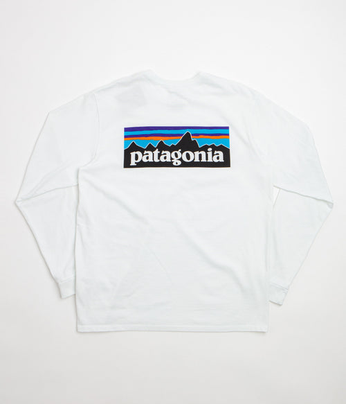 Patagonia P-6 Logo Responsibili-Tee Long Sleeve T-Shirt - Fiber White