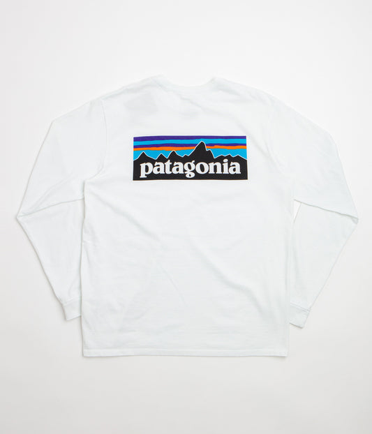 Patagonia P-6 Logo Responsibili-Tee Long Sleeve T-Shirt - Fiber White