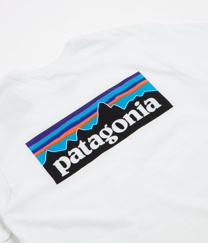 Patagonia P-6 Logo Responsibili-Tee Long Sleeve T-Shirt - Fiber White