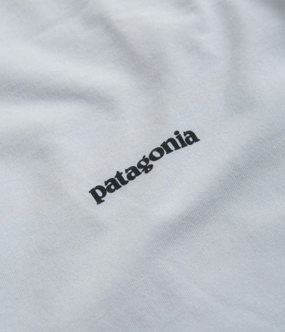 Patagonia P-6 Logo Responsibili-Tee Long Sleeve T-Shirt - White