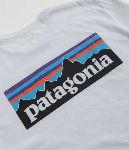 Patagonia P-6 Logo Responsibili-Tee Long Sleeve T-Shirt - White