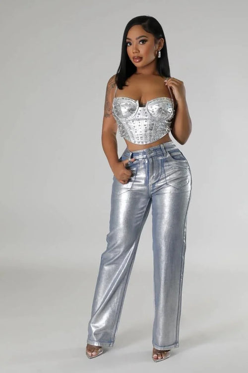Perfect Fit Silver Jeans – High-Waisted