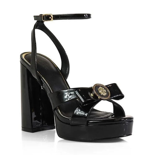 Platform Olina Tamara Cross & Bow Heels -Black