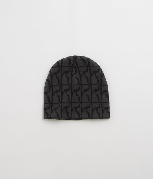 Poetic Collective Logo Pattern Skull Beanie - Black