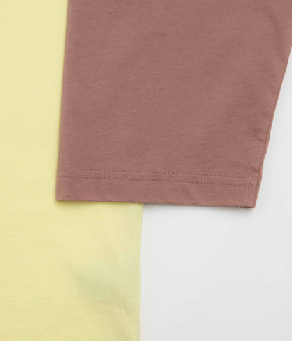 Polar 3/4 Sleeve T-Shirt - Cinnamon / Light Yellow