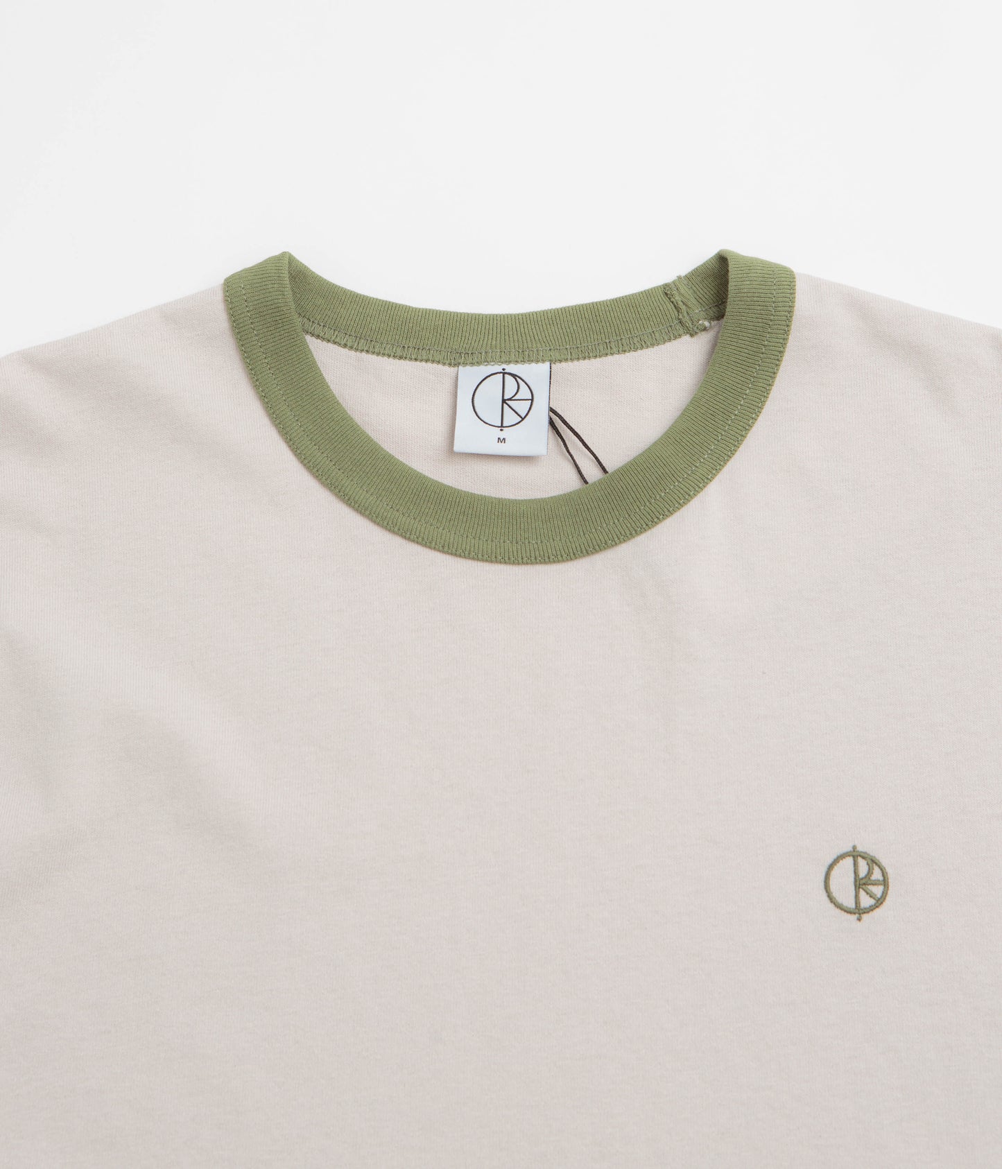 Polar Ringer T-Shirt - Pale Taupe / Army Green