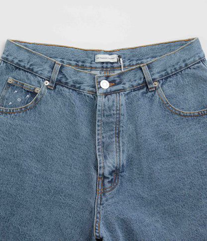 Pop Trading Company DRS Denim Shorts - Stone Washed