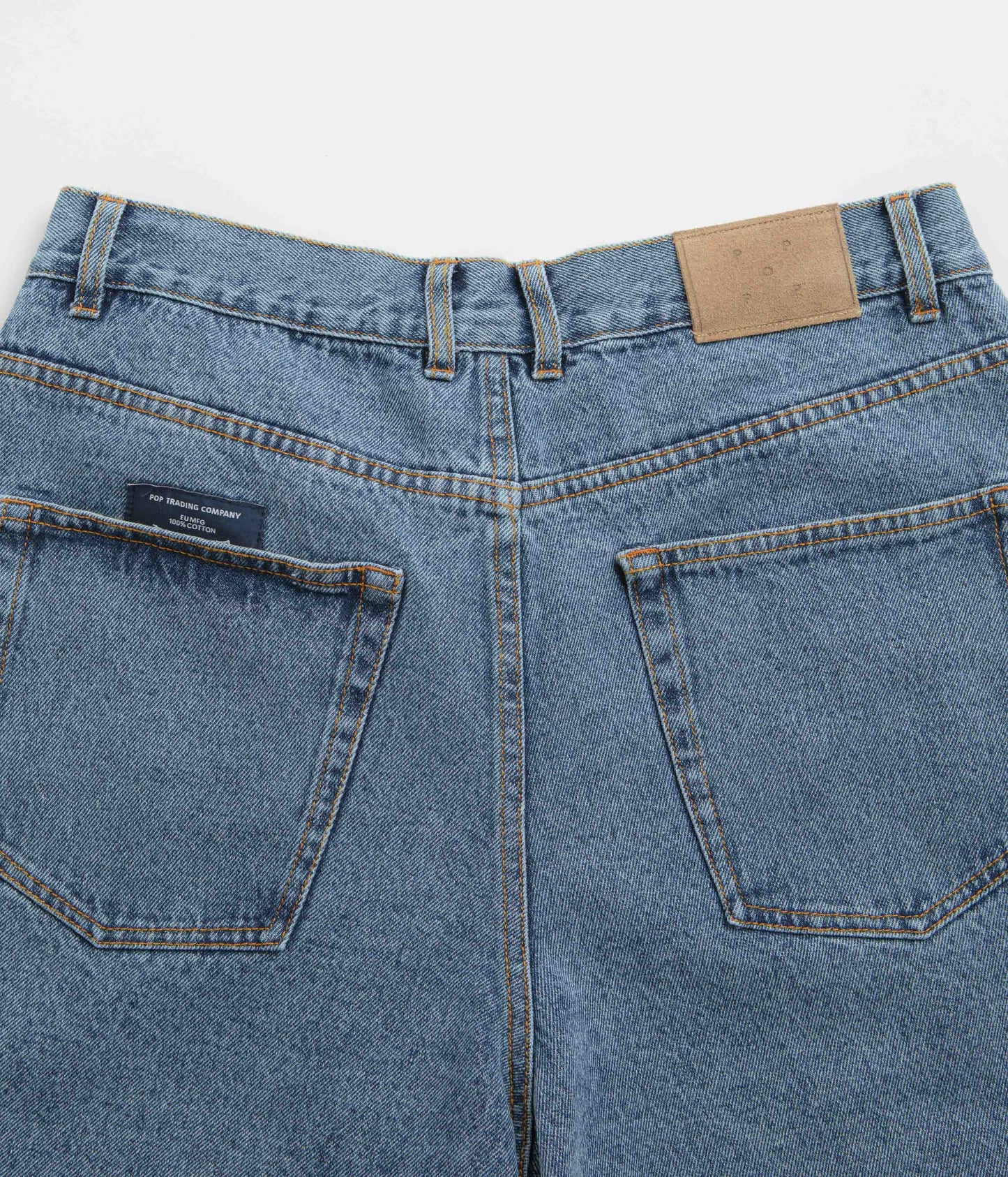 Pop Trading Company DRS Denim Shorts - Stone Washed