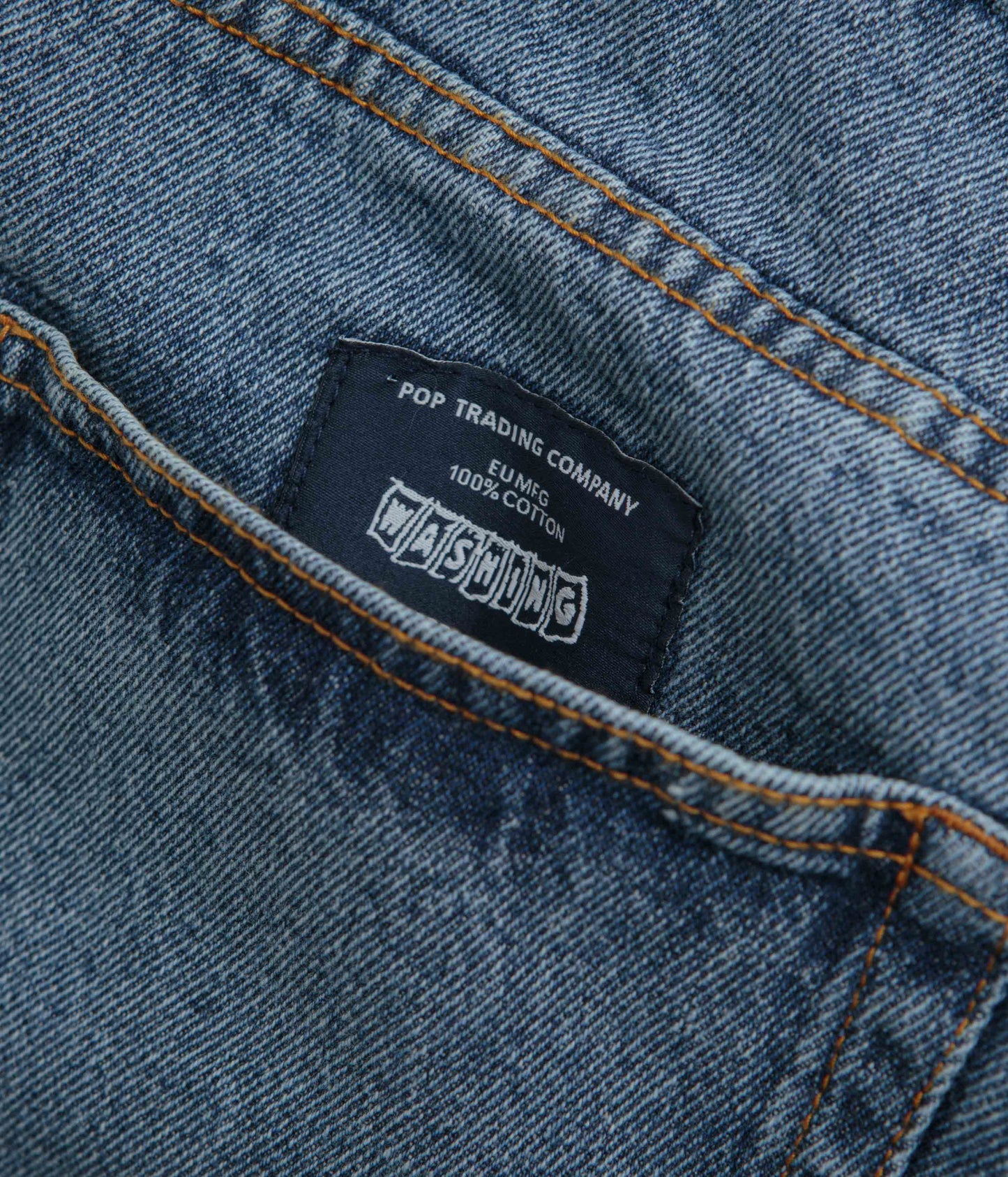 Pop Trading Company DRS Denim Shorts - Stone Washed