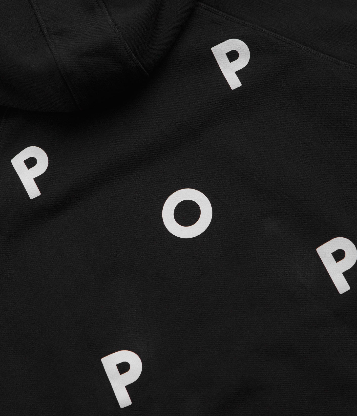 Pop Trading Company Logo Hoodie - Black / White