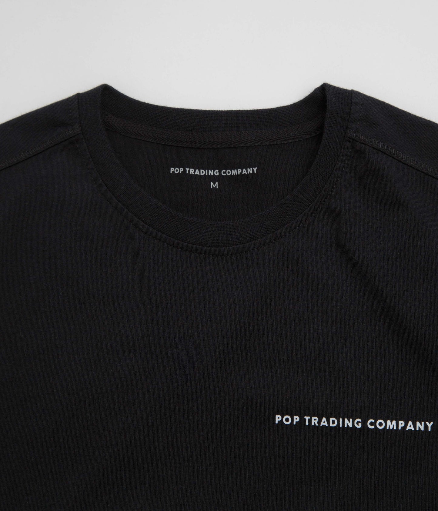 Pop Trading Company Logo T-Shirt - Black / White