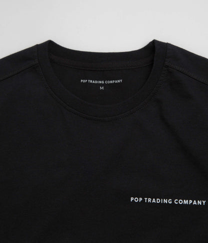Pop Trading Company Logo T-Shirt - Black / White