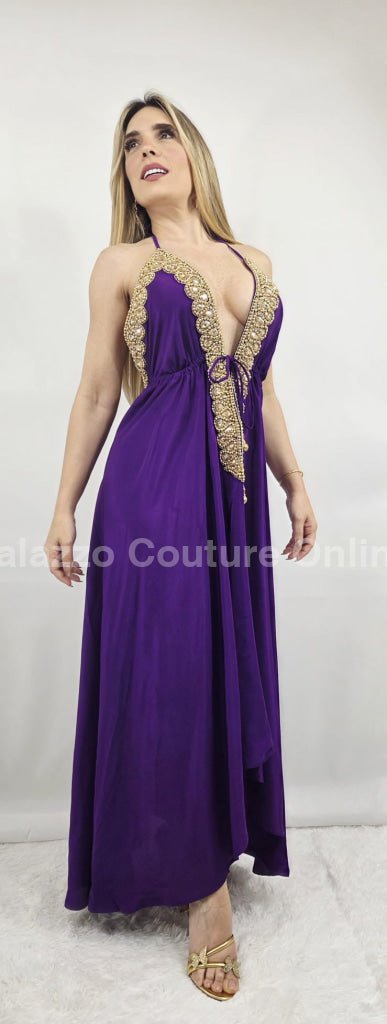Private Oasis Maxi Dress ( Purple)