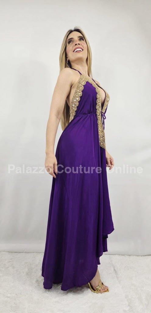 Private Oasis Maxi Dress ( Purple)