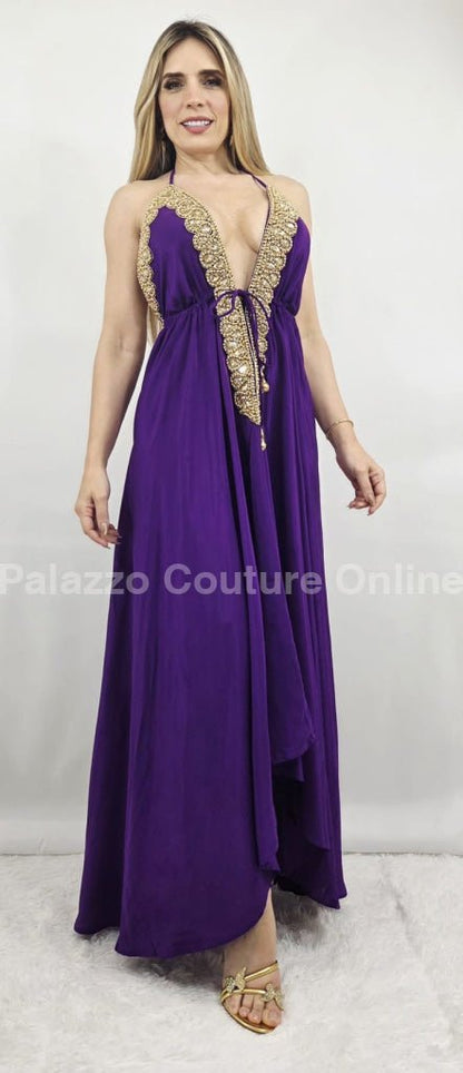 Private Oasis Maxi Dress ( Purple)