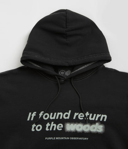 Purple Mountain Observatory Garment Dye Hoodie - Black / Black
