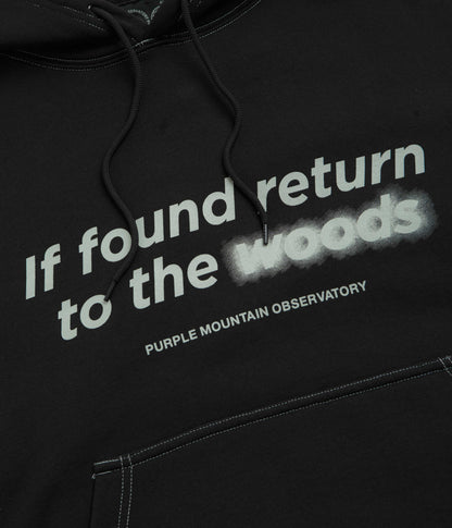 Purple Mountain Observatory Garment Dye Hoodie - Black / Black