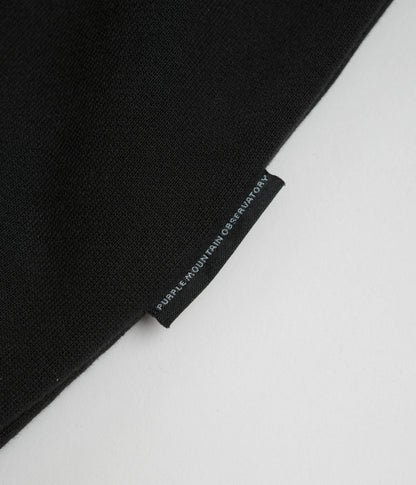 Purple Mountain Observatory Garment Dye Hoodie - Black / Black