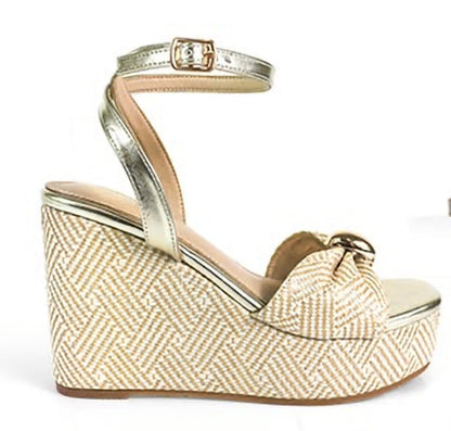 Paige Wedge Sandals Gold