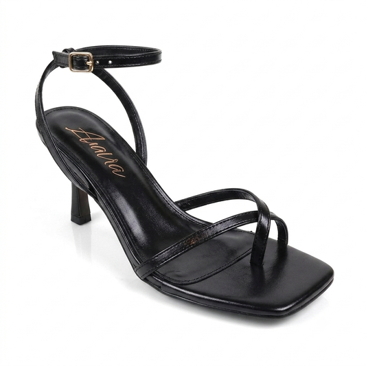 Frankie Heel Sandal Black