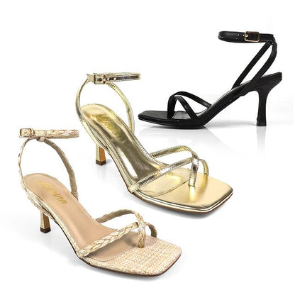 Frankie Heel Sandal Gold