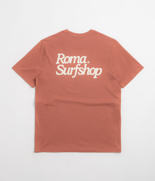 Roma Surfshop T-Shirt - Brick / Cream