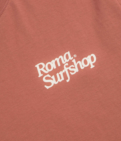 Roma Surfshop T-Shirt - Brick / Cream