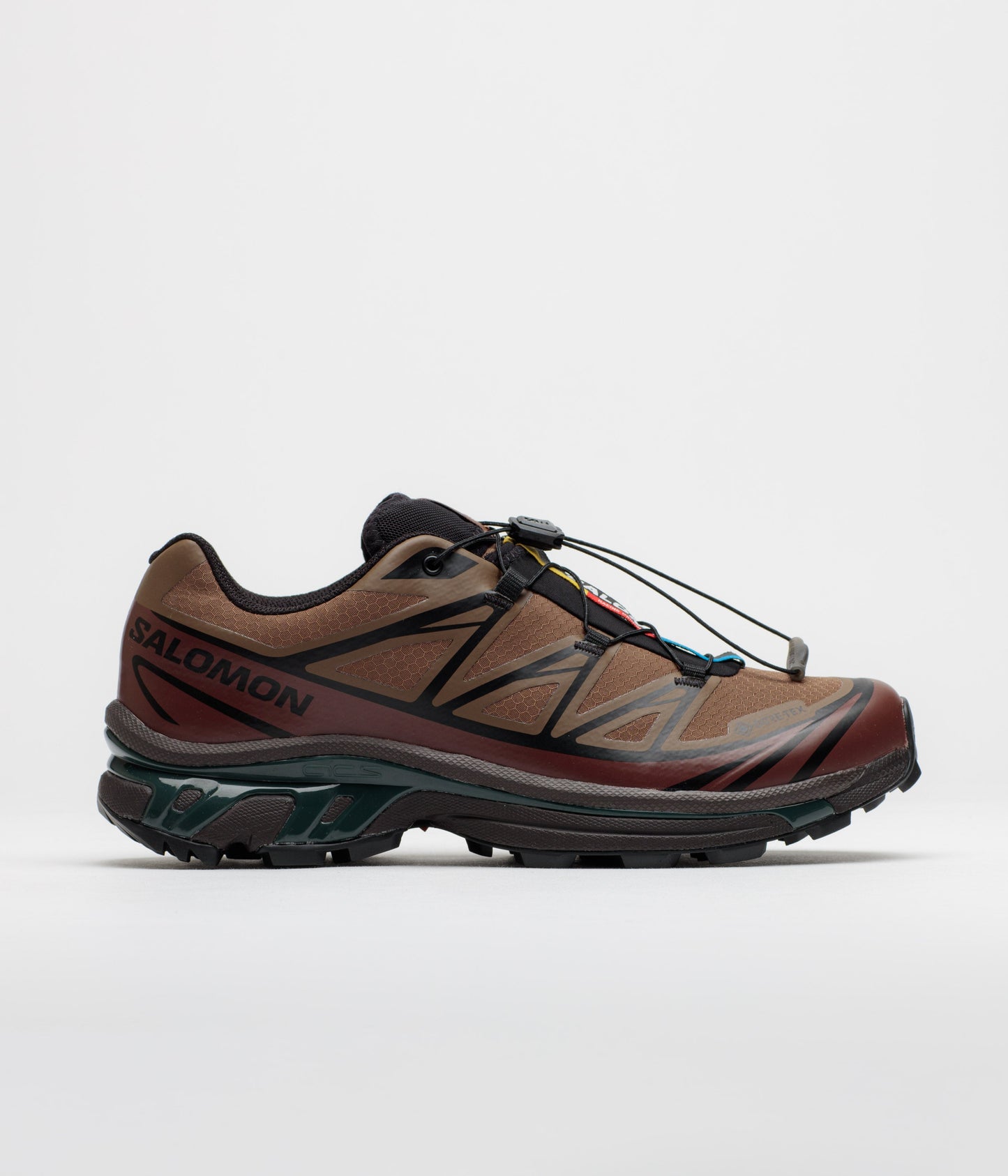 Salomon XT-6 GTX Shoes - Mustang / Bitter Chocolate / Green Gable