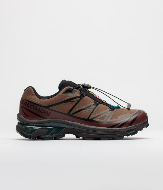 Salomon XT-6 GTX Shoes - Mustang / Bitter Chocolate / Green Gable