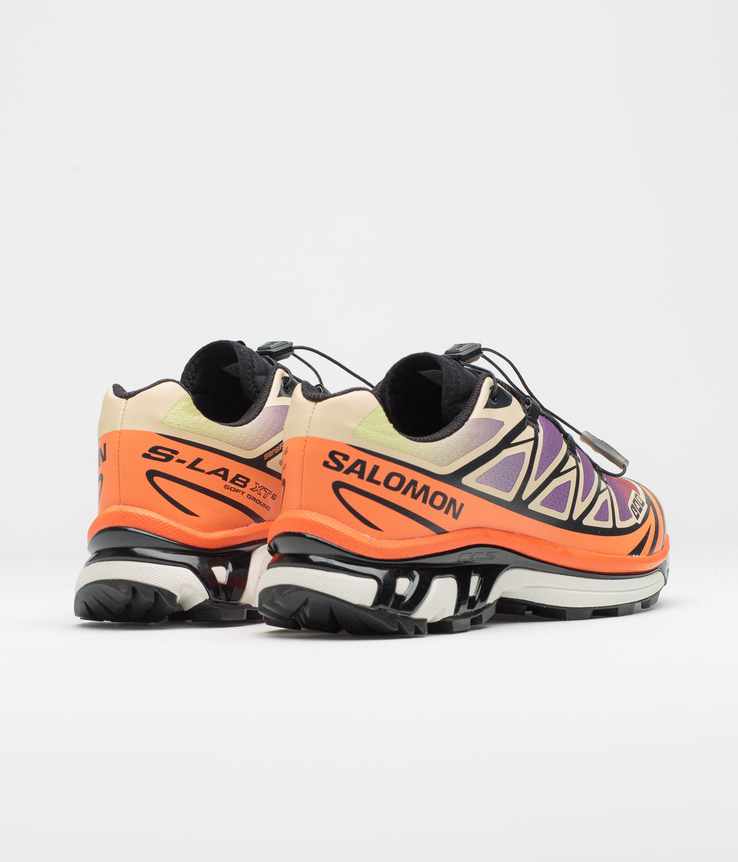 Salomon XT-6 Shoes - Black / Almond Cream / Dragon Fire