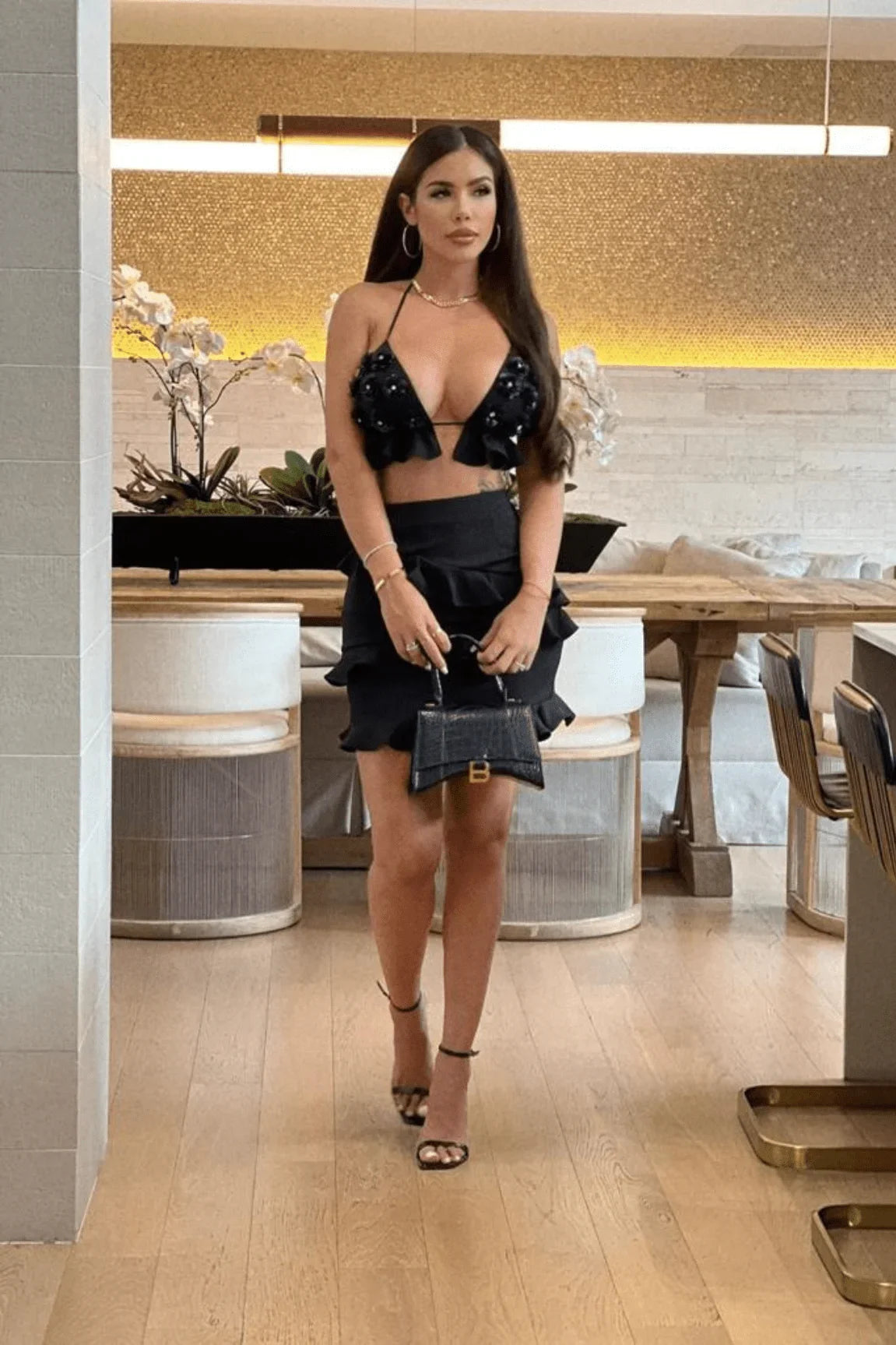 Santorini Days Skirt Set (Black)