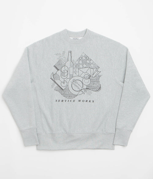 Service Works Frequent Flyer Crewneck Sweatshirt - Heather Grey