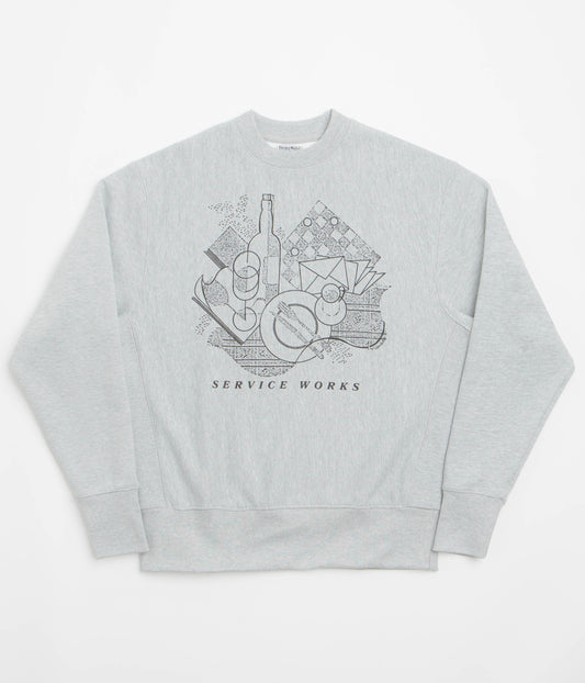 Service Works Frequent Flyer Crewneck Sweatshirt - Heather Grey