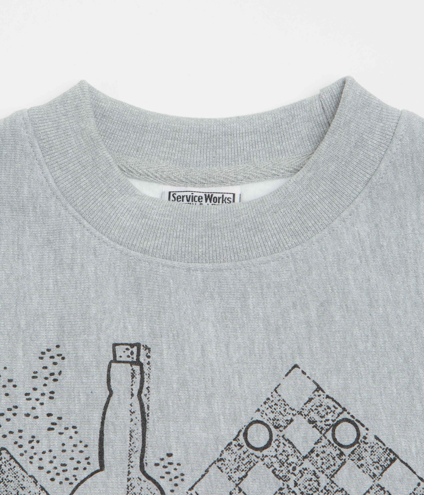 Service Works Frequent Flyer Crewneck Sweatshirt - Heather Grey