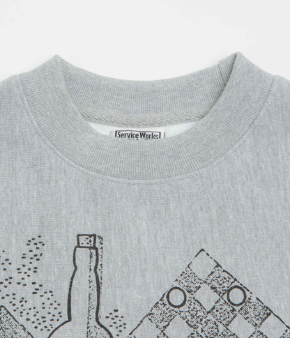 Service Works Frequent Flyer Crewneck Sweatshirt - Heather Grey