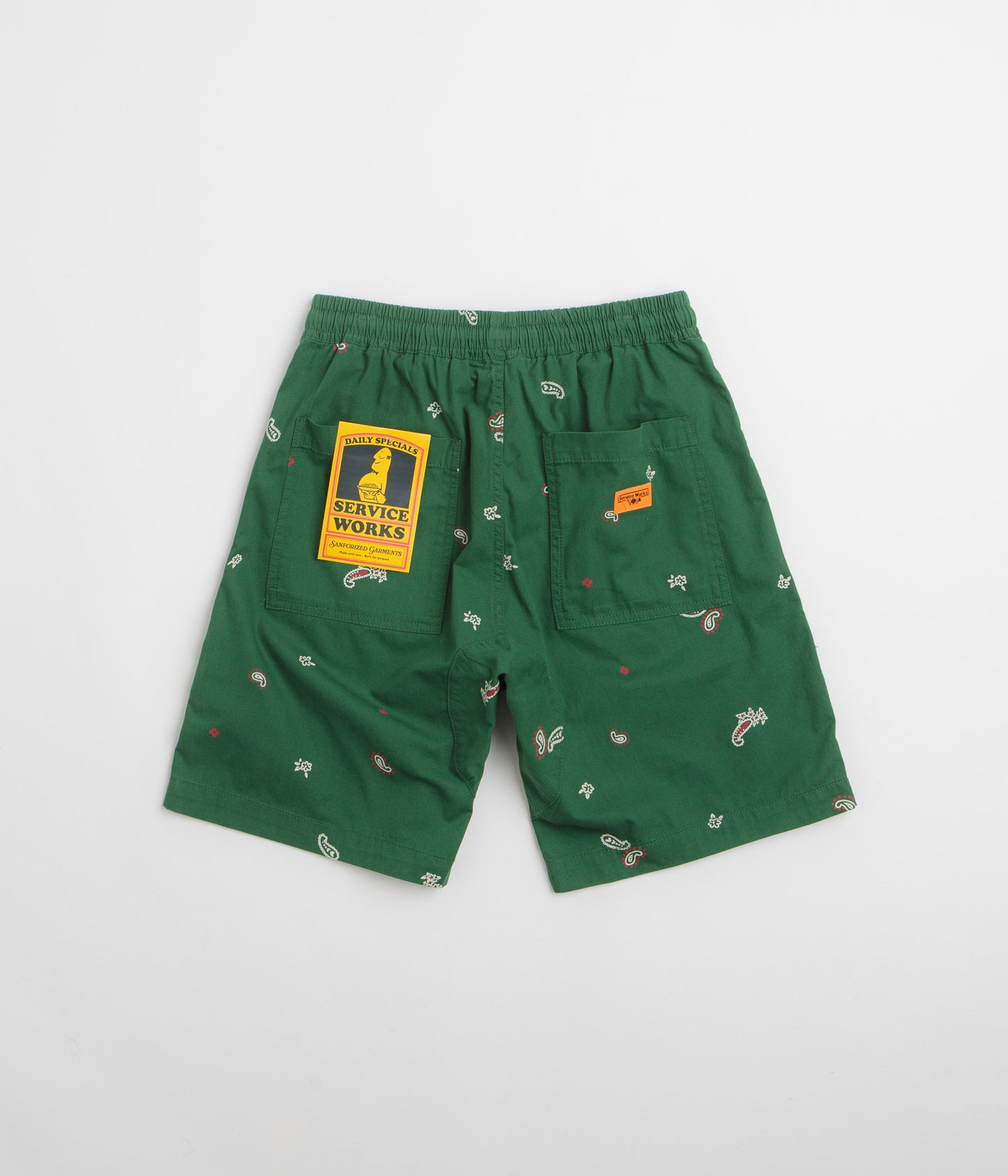 Service Works Paisley Chef Shorts - Forest