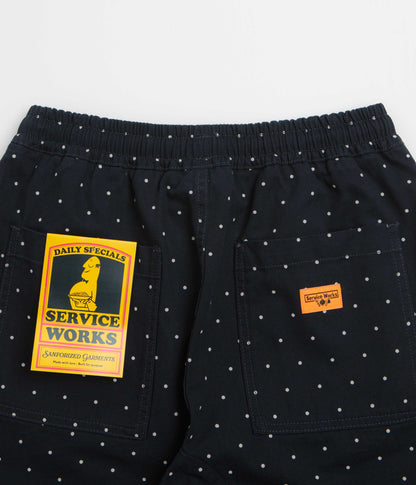 Service Works Polka Dot Chef Shorts - Navy