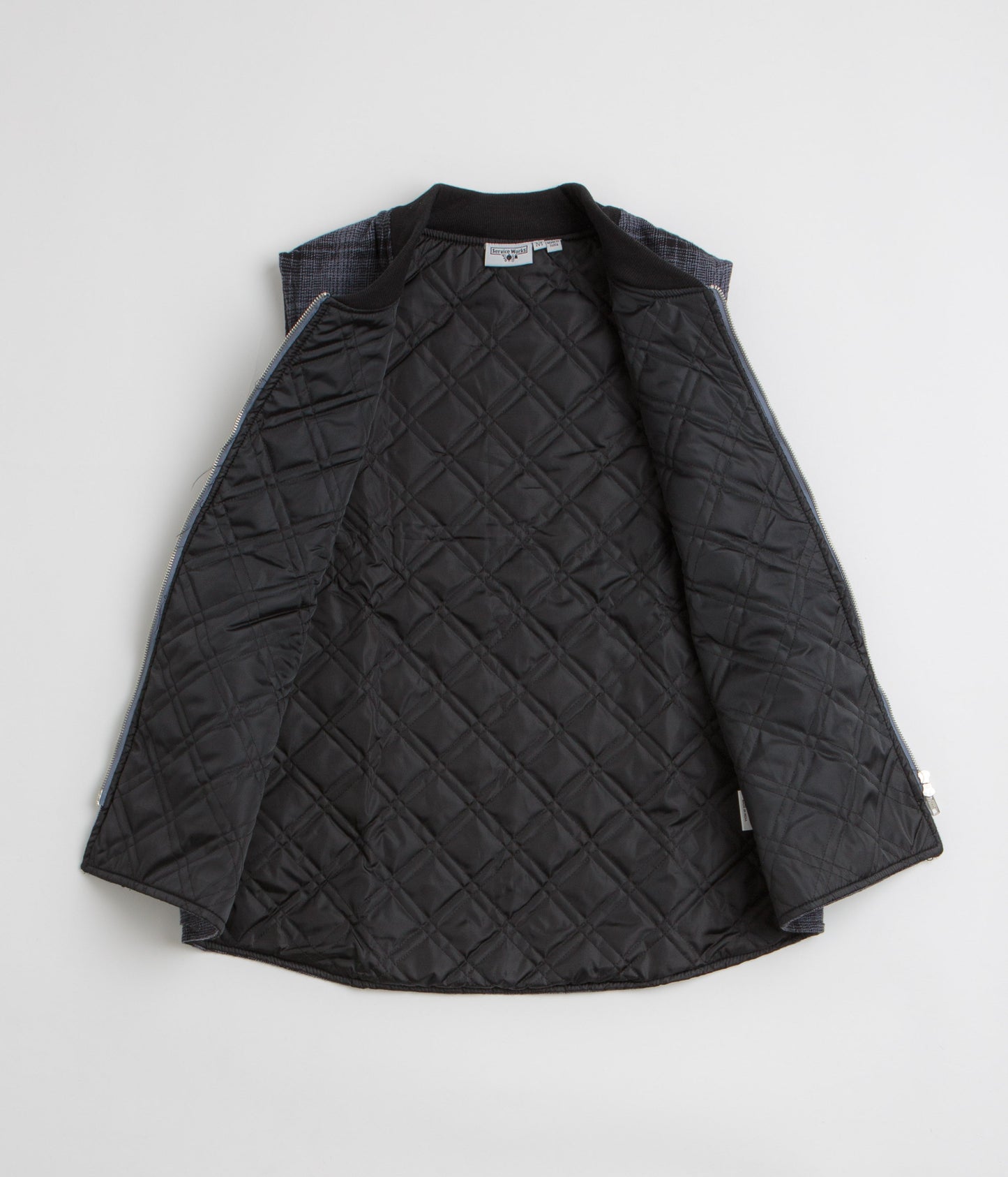 Service Works Thistle Plaid Work Vest - Black